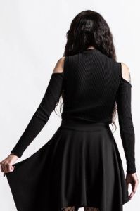 Double Crossed Long Sleeve Top Resurrect sold by Killstar