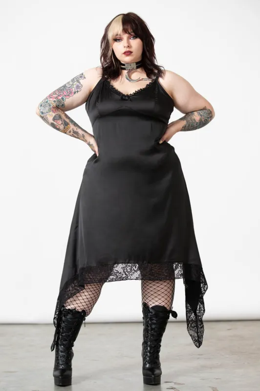 Loya Satin Maxi Dress [PLUS] sold by Killstar