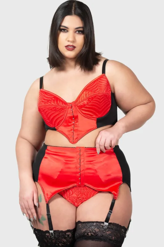 Scarlet Webutant Bullet Bra [PLUS] sold by Killstar