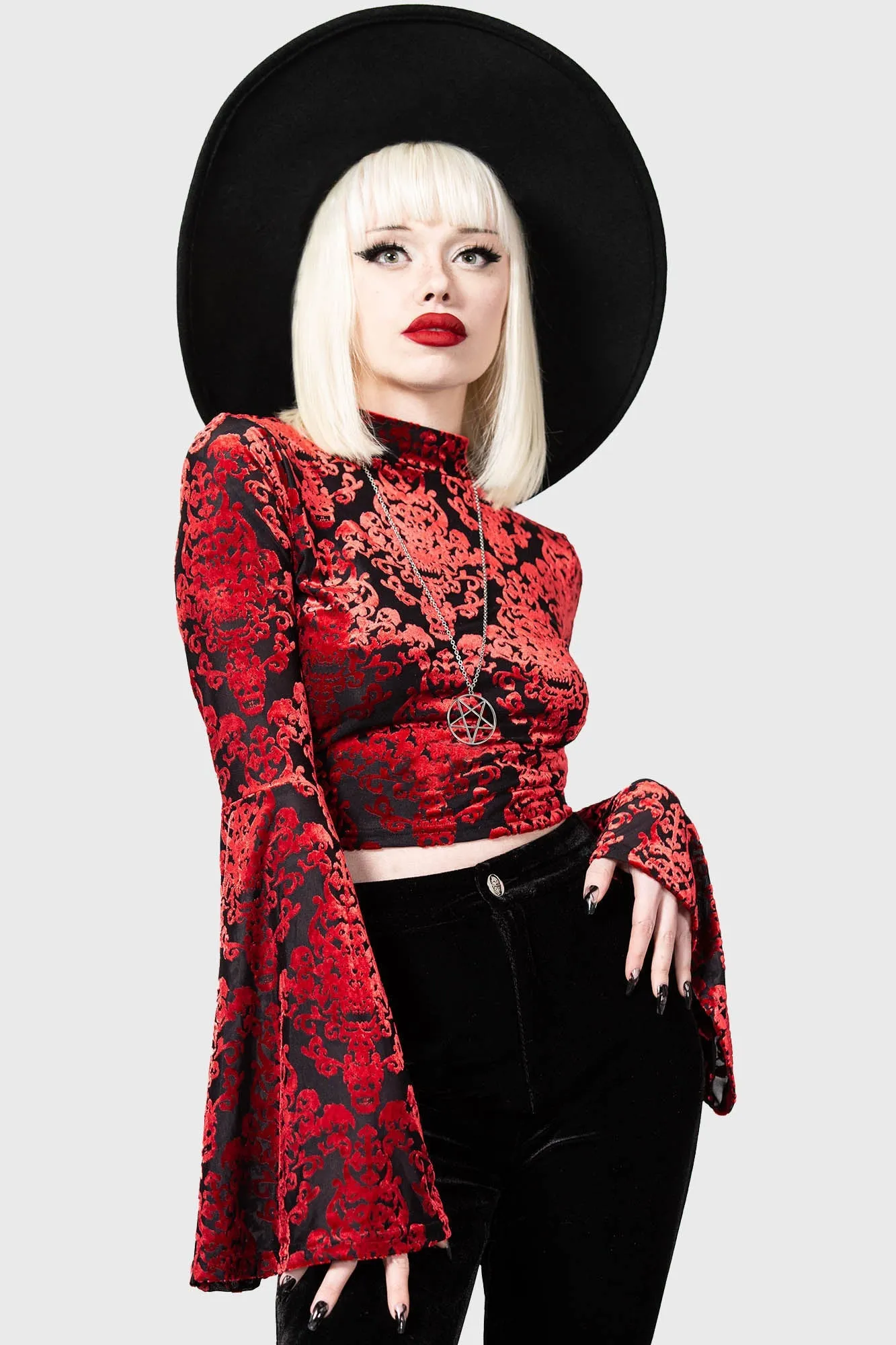 Vassago Long Sleeve Top sold by Killstar product image thumbnail 4