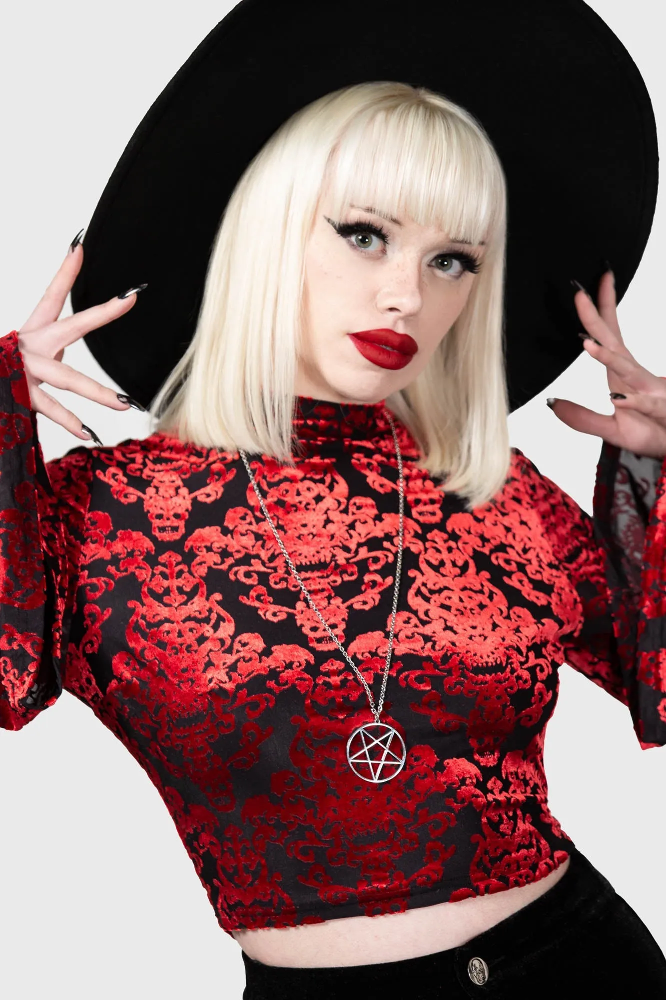 Vassago Long Sleeve Top sold by Killstar product image thumbnail 3