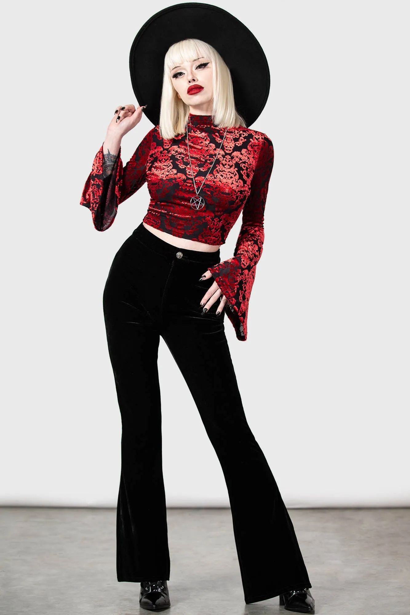 Vassago Long Sleeve Top sold by Killstar product image thumbnail 5