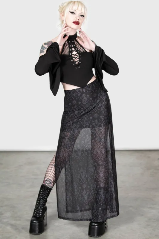 Baphy Maxi Skirt sold by Killstar