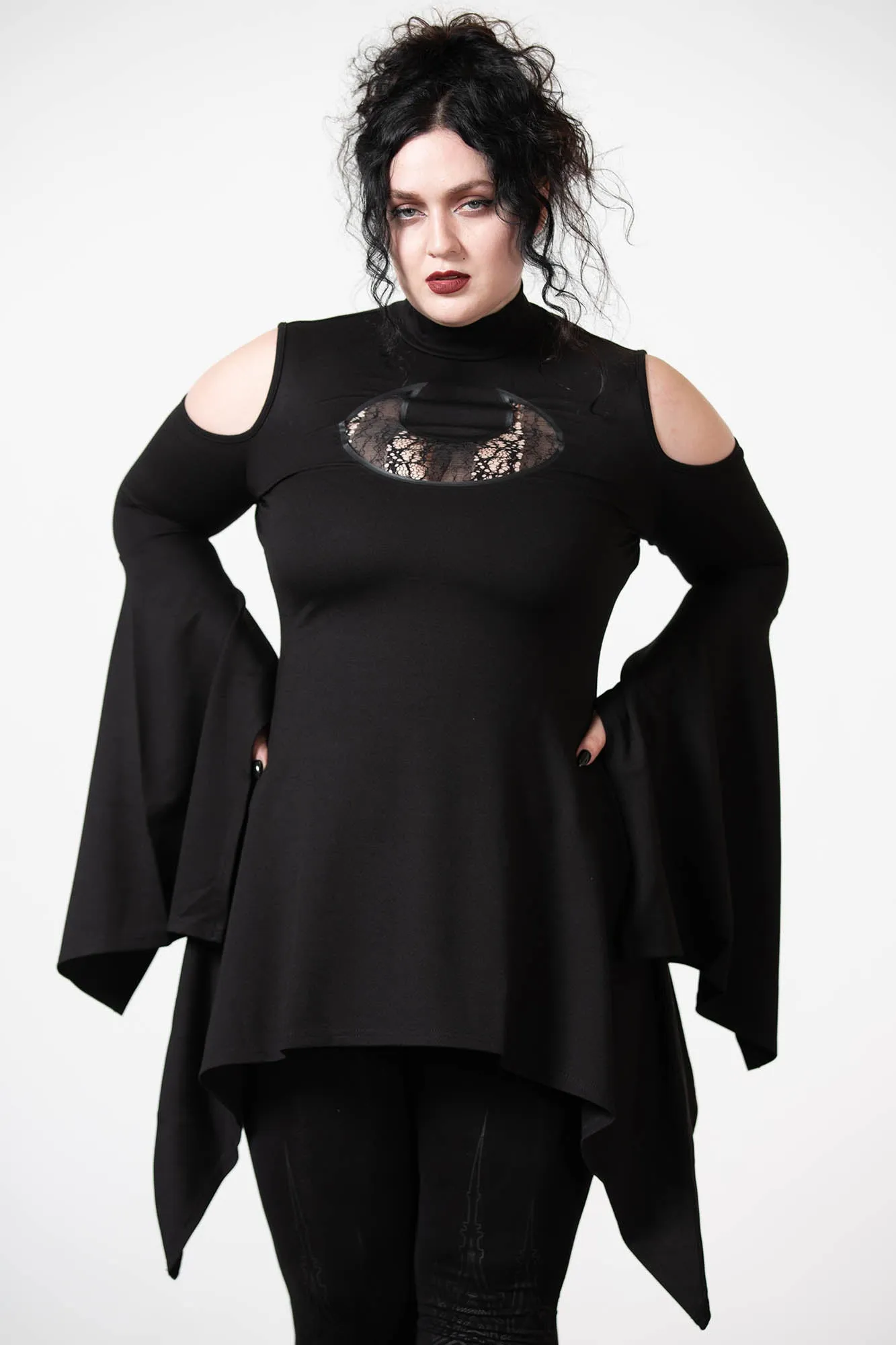 Moonshine Cold Shoulder Top sold by Killstar product image thumbnail 4