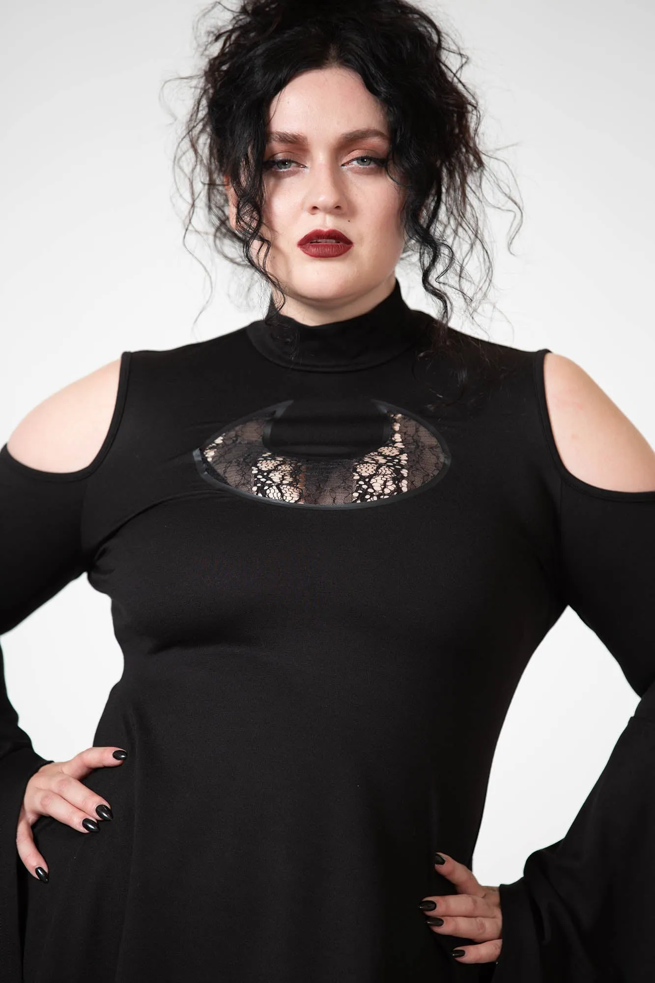 Moonshine Cold Shoulder Top sold by Killstar product image thumbnail 2