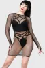 Nicole Fishnet Dress [B] sold by Killstar
