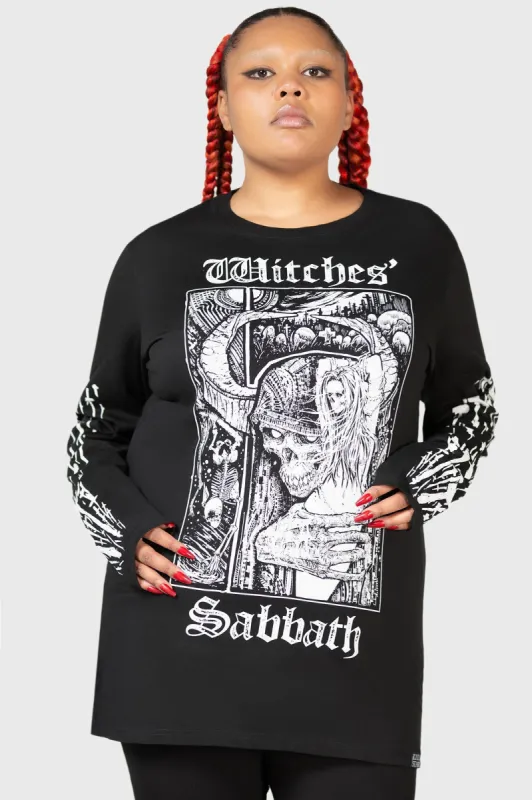 Witches' Sabbath Long Sleeve Top [PLUS] sold by Killstar