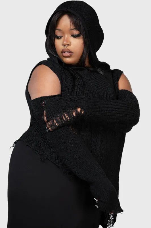 Crowned Misery Sweater [PLUS] sold by Killstar