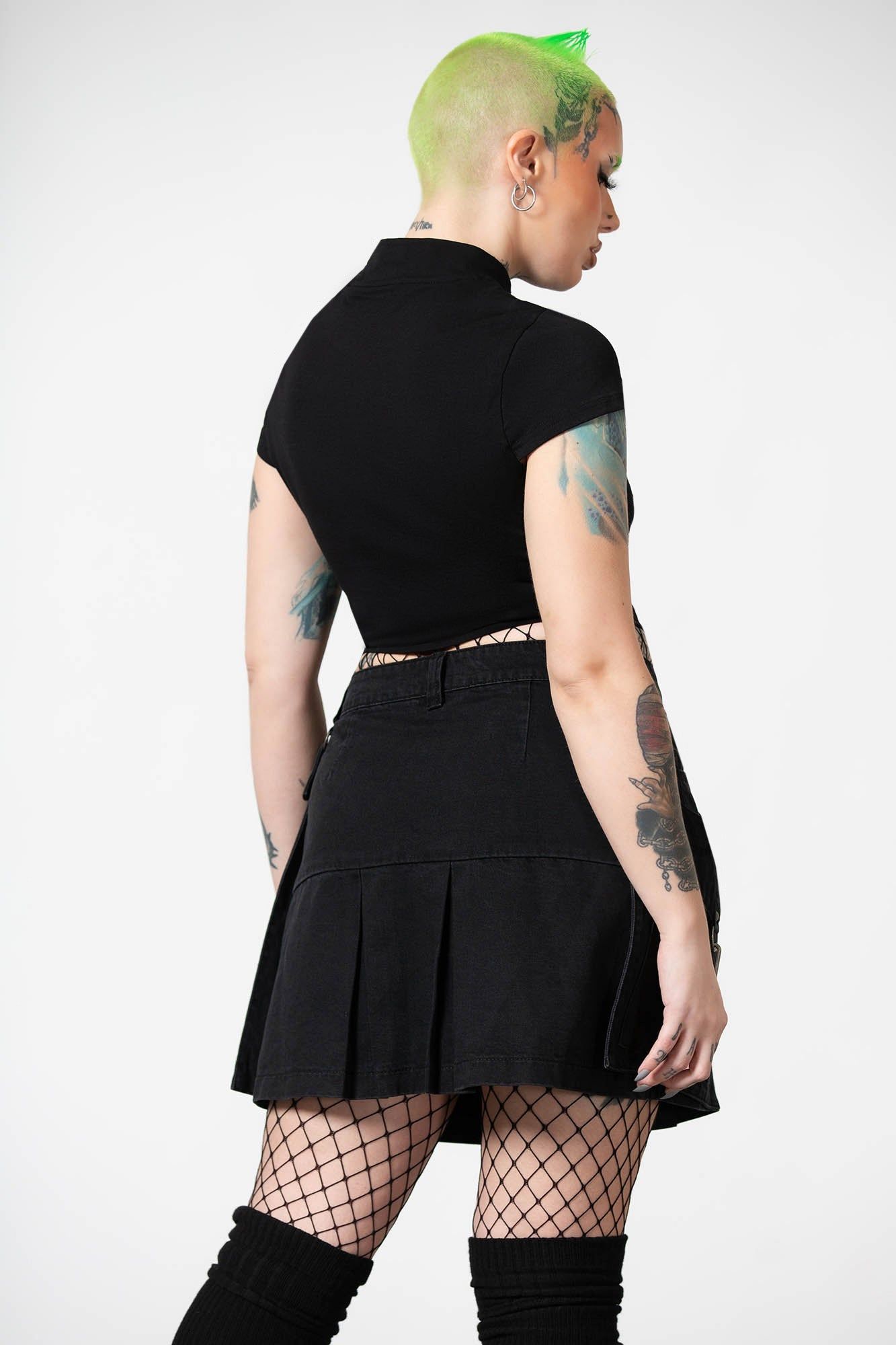 Hettie Slashed Crop Top sold by Killstar product image thumbnail 6