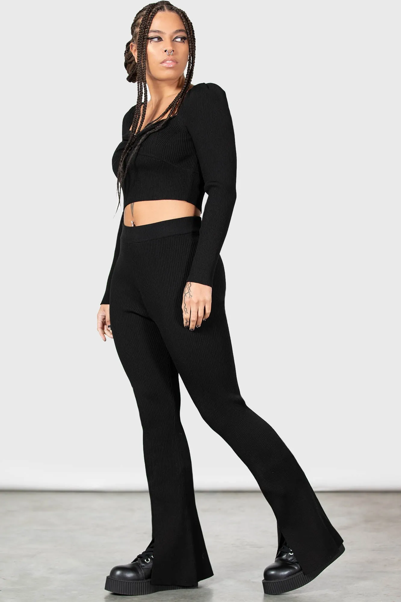 Sinereous Flare Leggings - Resurrect sold by Killstar product image thumbnail 2