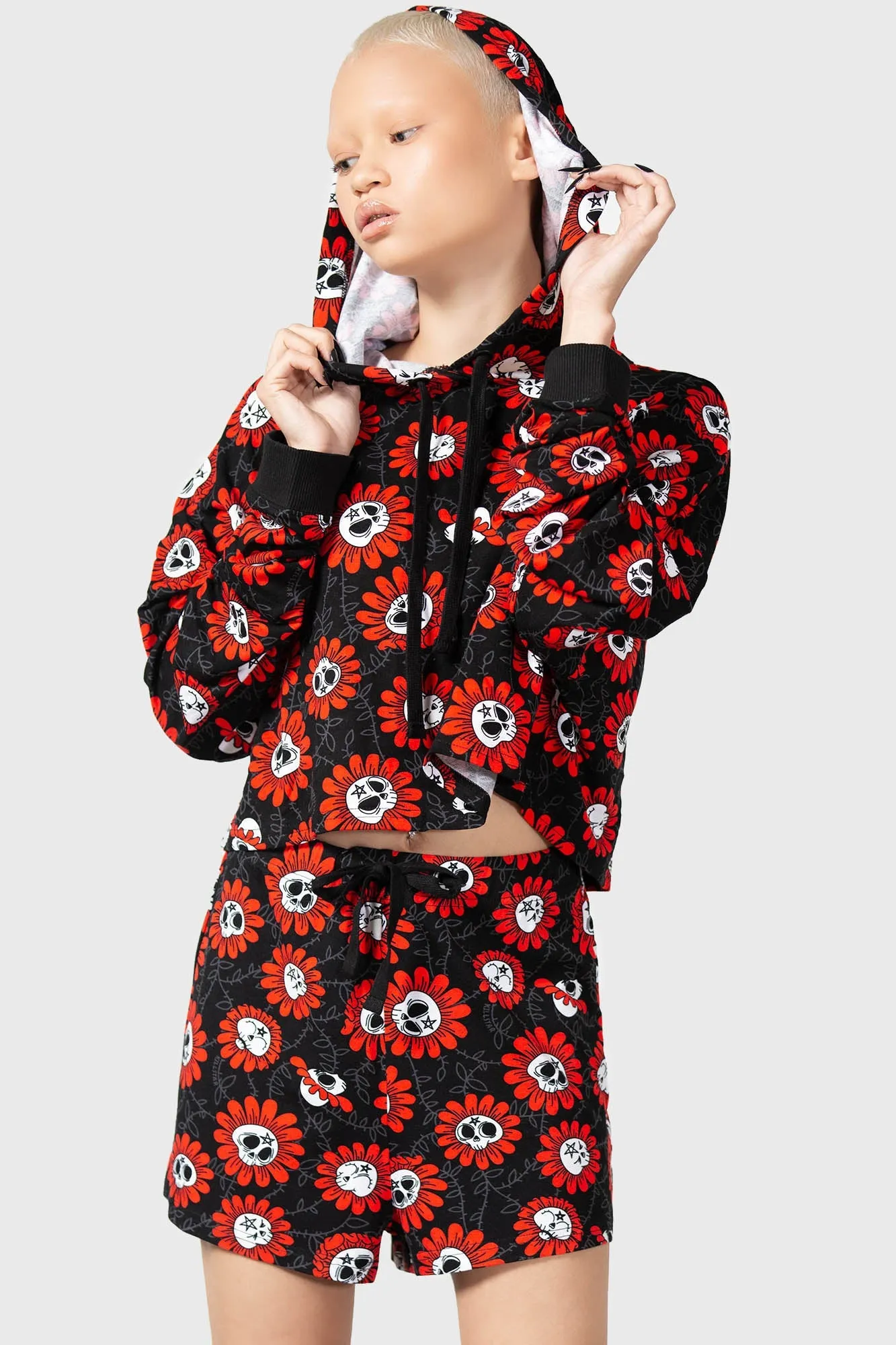 Gloom Daze Crop Hoodie sold by Killstar product image thumbnail 2