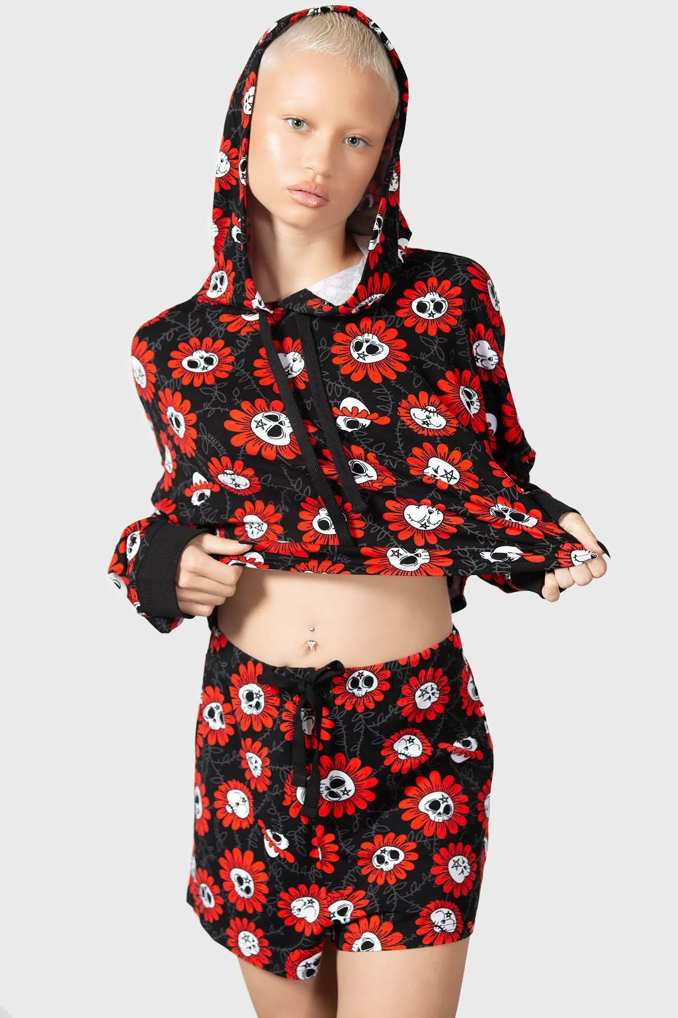 Gloom Daze Crop Hoodie sold by Killstar product image thumbnail 4