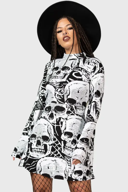 Skeleton Season Mini Dress sold by Killstar