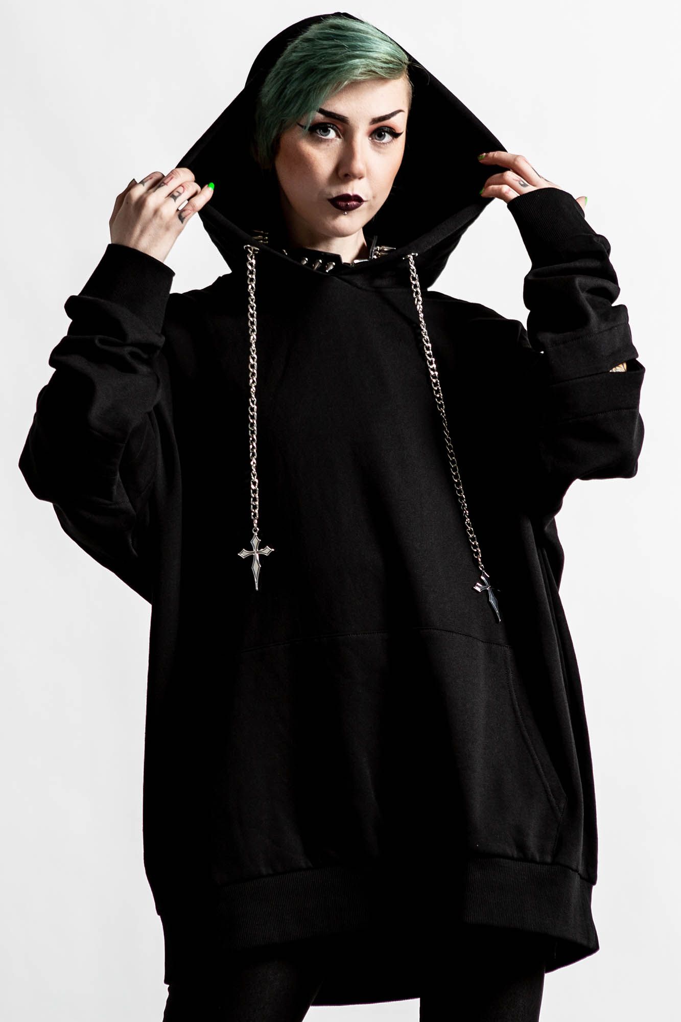 Kasumi Oversized Hoodie Resurrect sold by Killstar product image thumbnail 5