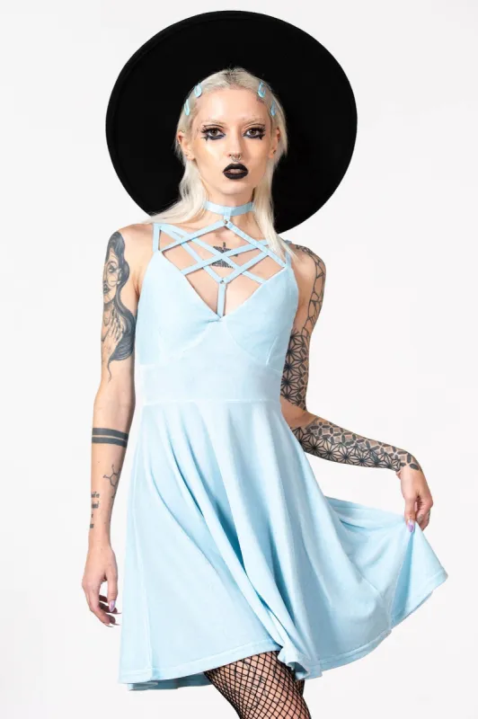Magica Skater Dress [PASTEL BLUE] sold by Killstar