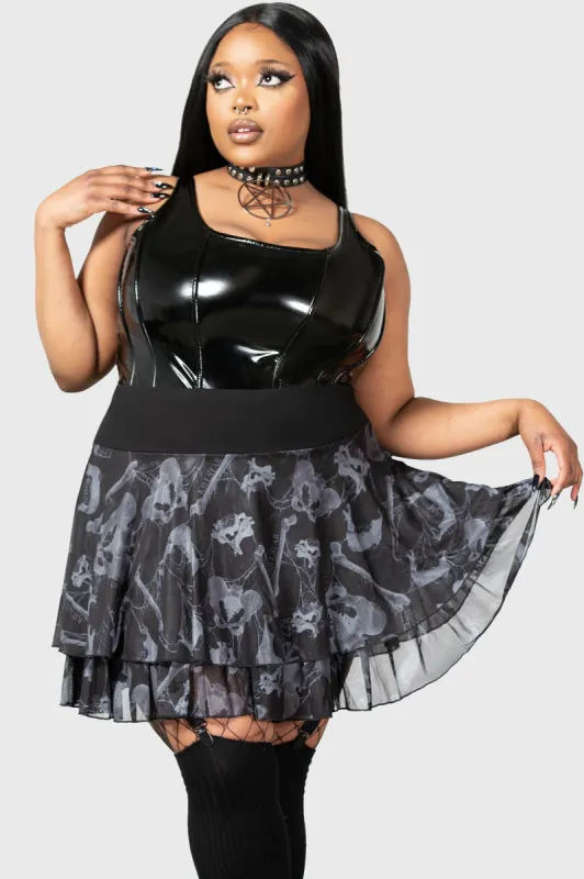 Hioid Mini Skirt [PLUS] sold by Killstar