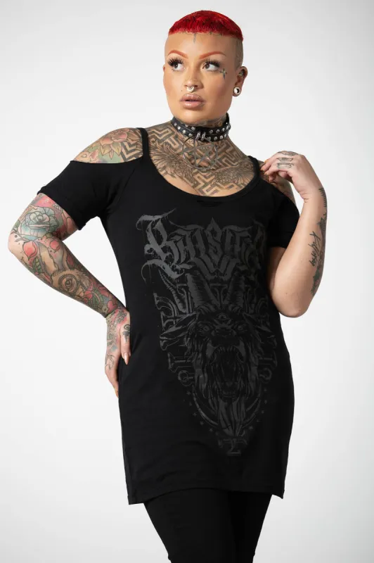 Bellow Distress Top sold by Killstar