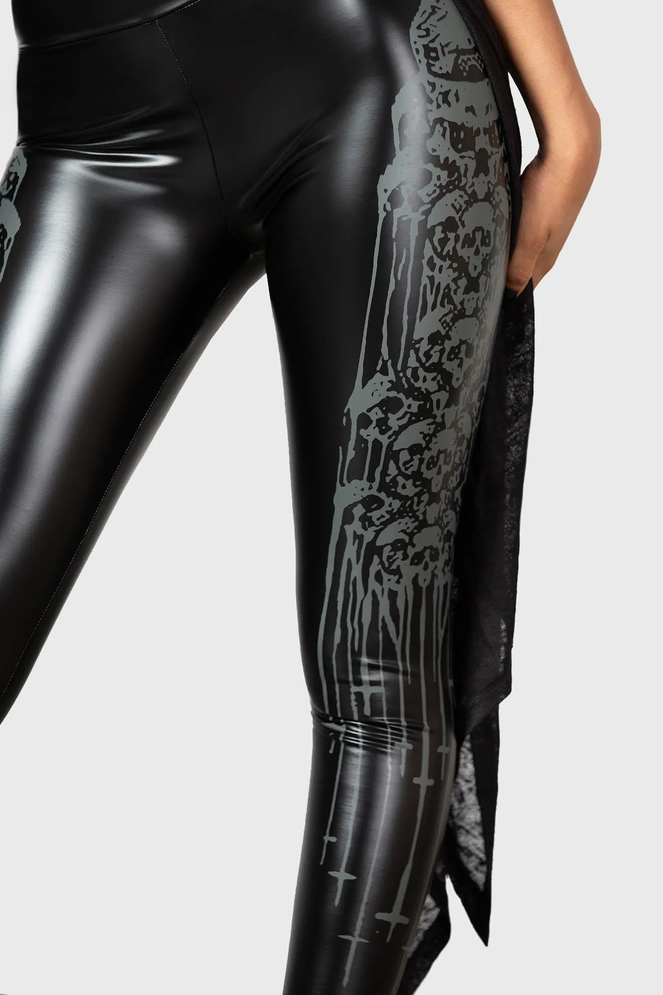 Catacomb and Crosses Leggings sold by Killstar product image thumbnail 2