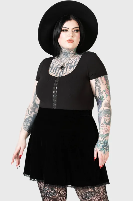 Gehanna Mini Skirt [PLUS] sold by Killstar