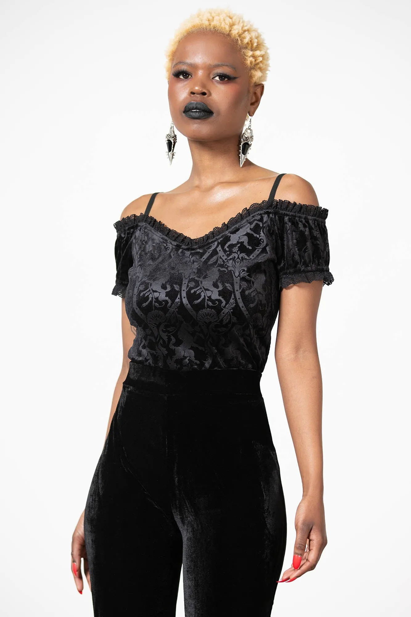 Mademoiselle Bardot Top sold by Killstar product image thumbnail 3