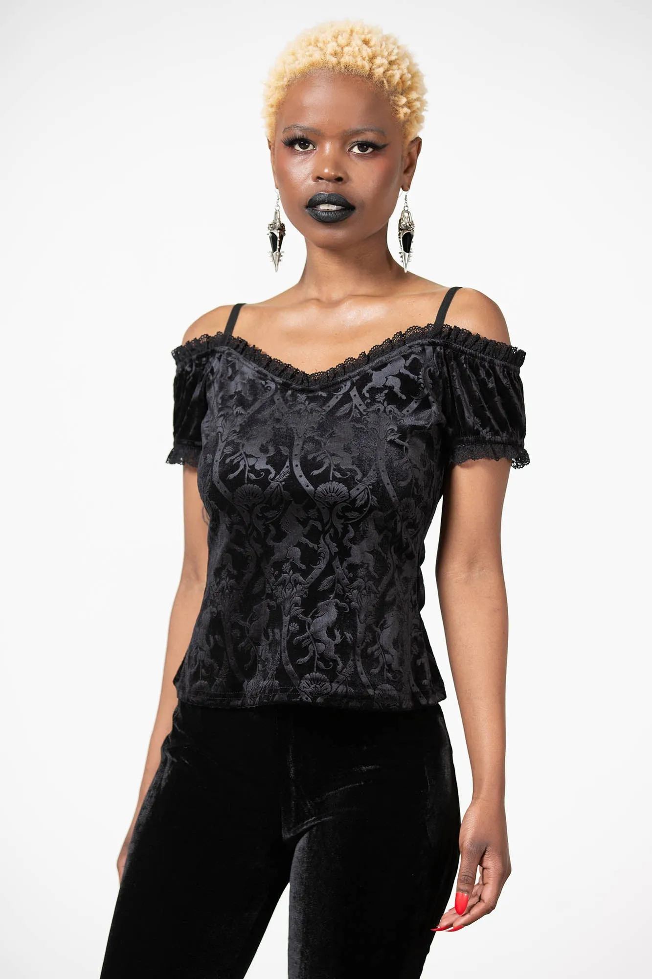 Mademoiselle Bardot Top sold by Killstar product image thumbnail 2