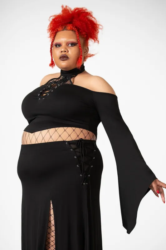 Maidenhead Cold Shoulder Top [PLUS] sold by Killstar