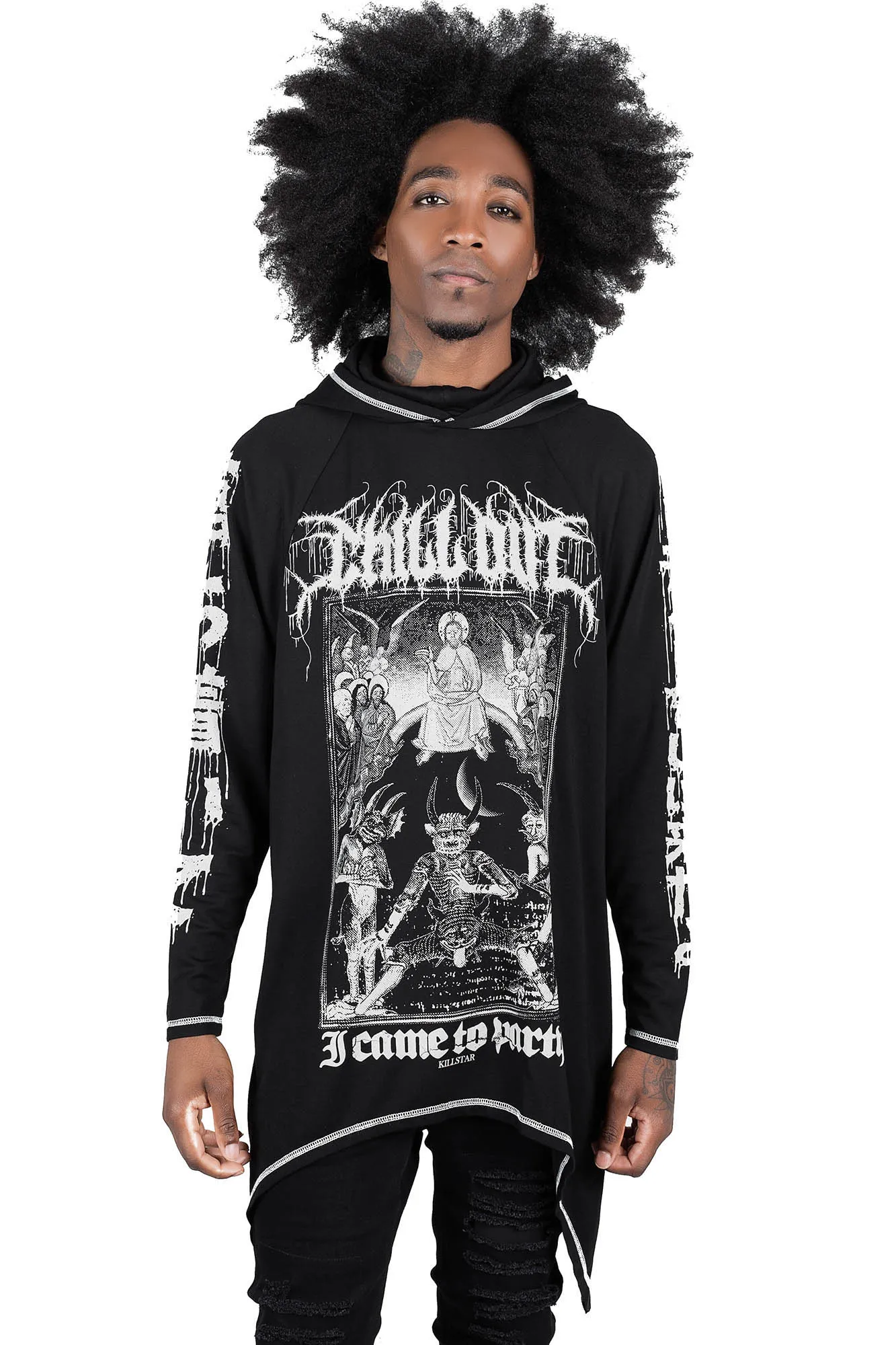 Chill Out Drape Hoodie sold by Killstar product image thumbnail 2