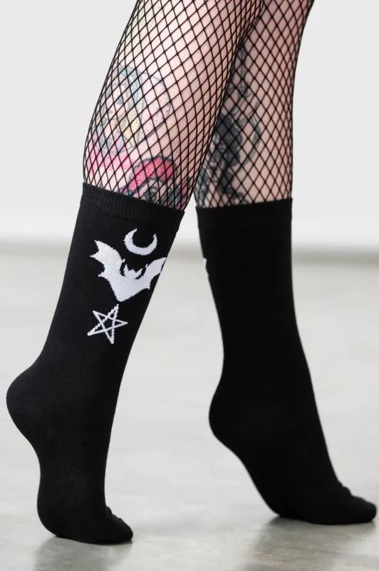 Bat Magic Socks [B] sold by Killstar