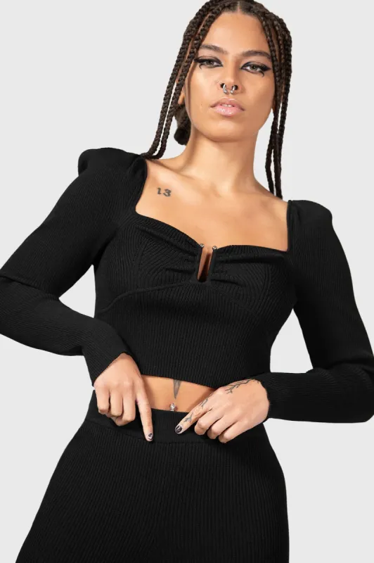 Pia Pollyanna Knit Top sold by Killstar