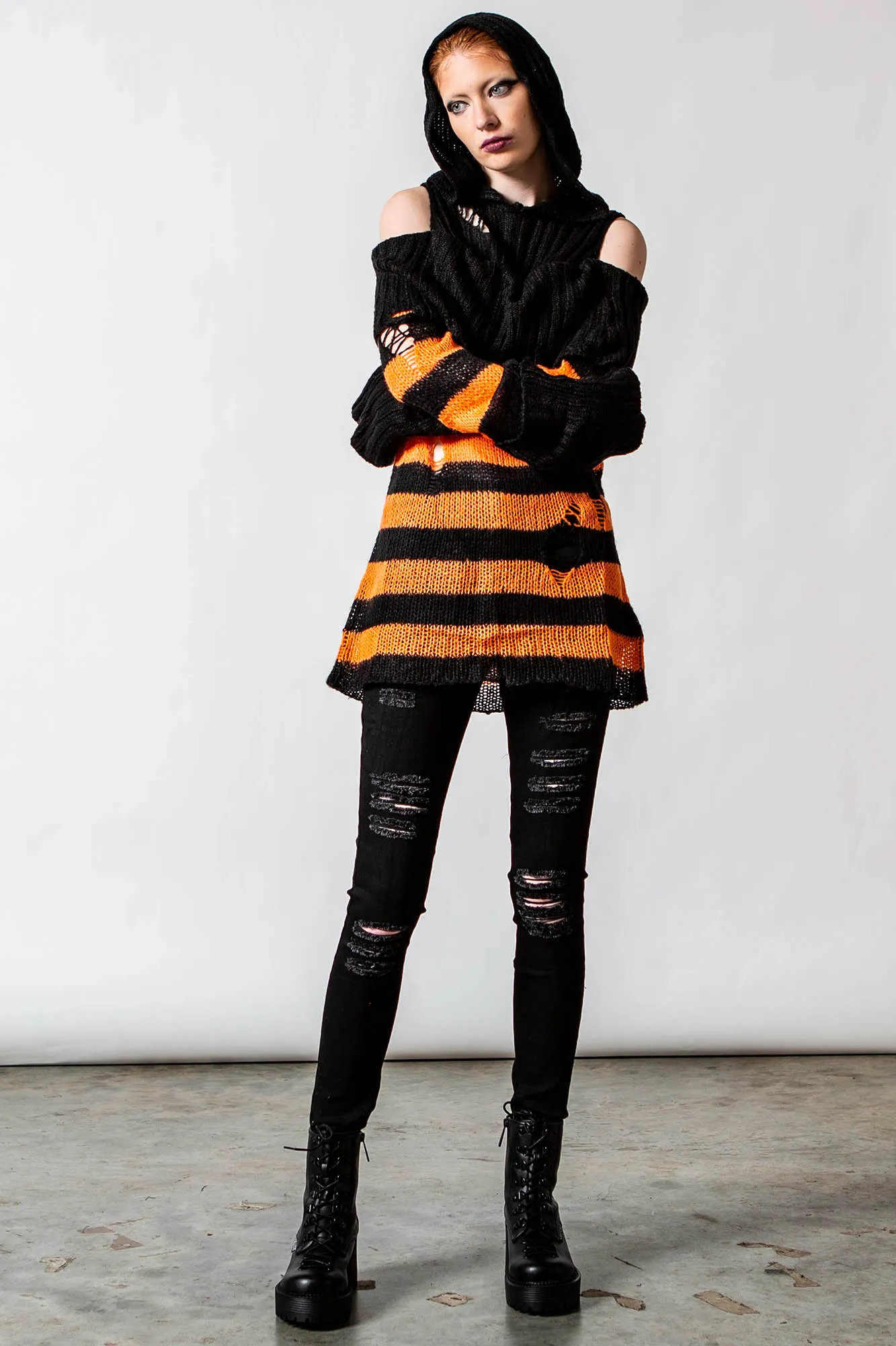 Bootiful Hooded Knit Sweater sold by Killstar product image thumbnail 3