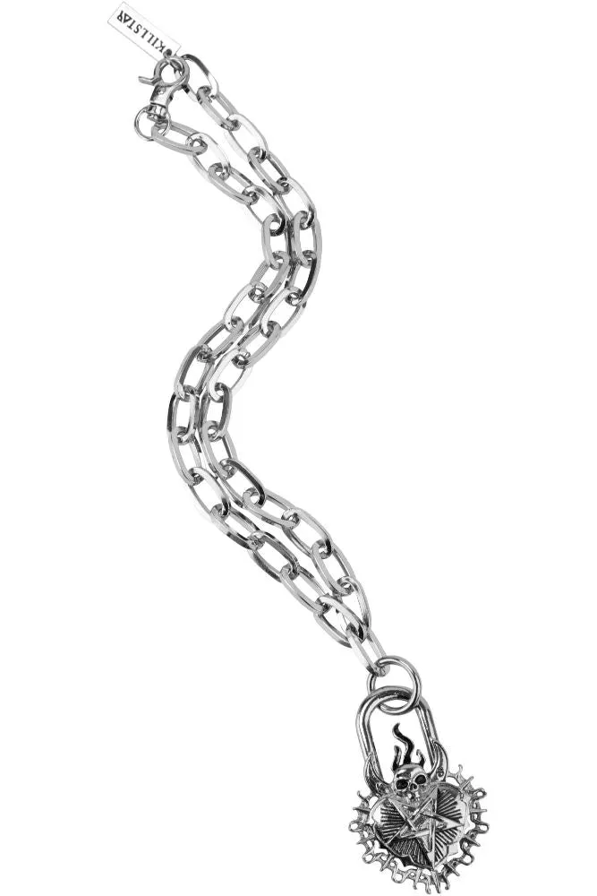 Unsacred Heart Chain Necklace - Resurrect sold by Killstar product image thumbnail 2