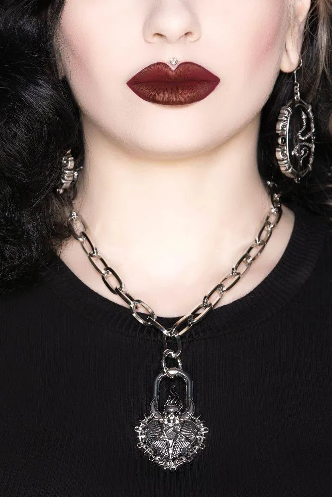 Unsacred Heart Chain Necklace - Resurrect sold by Killstar