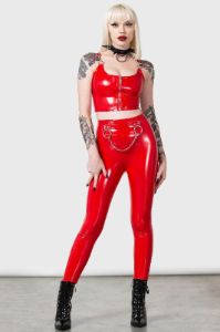 Bat B*tch Leggings [RED] sold by Killstar