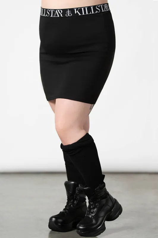 Prime Time Mini Skirt [PLUS] sold by Killstar