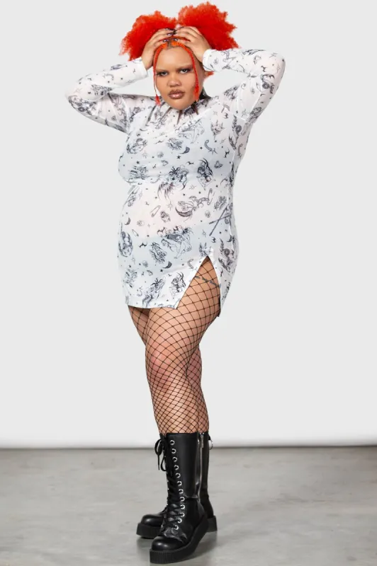 Dazed Skull Dress [PLUS] sold by Killstar