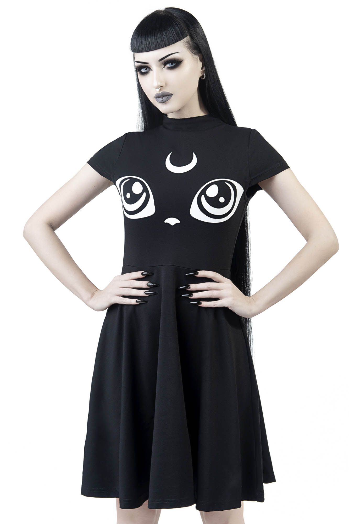 Meowgical Skater Dress Resurrect sold by Killstar product image thumbnail 3