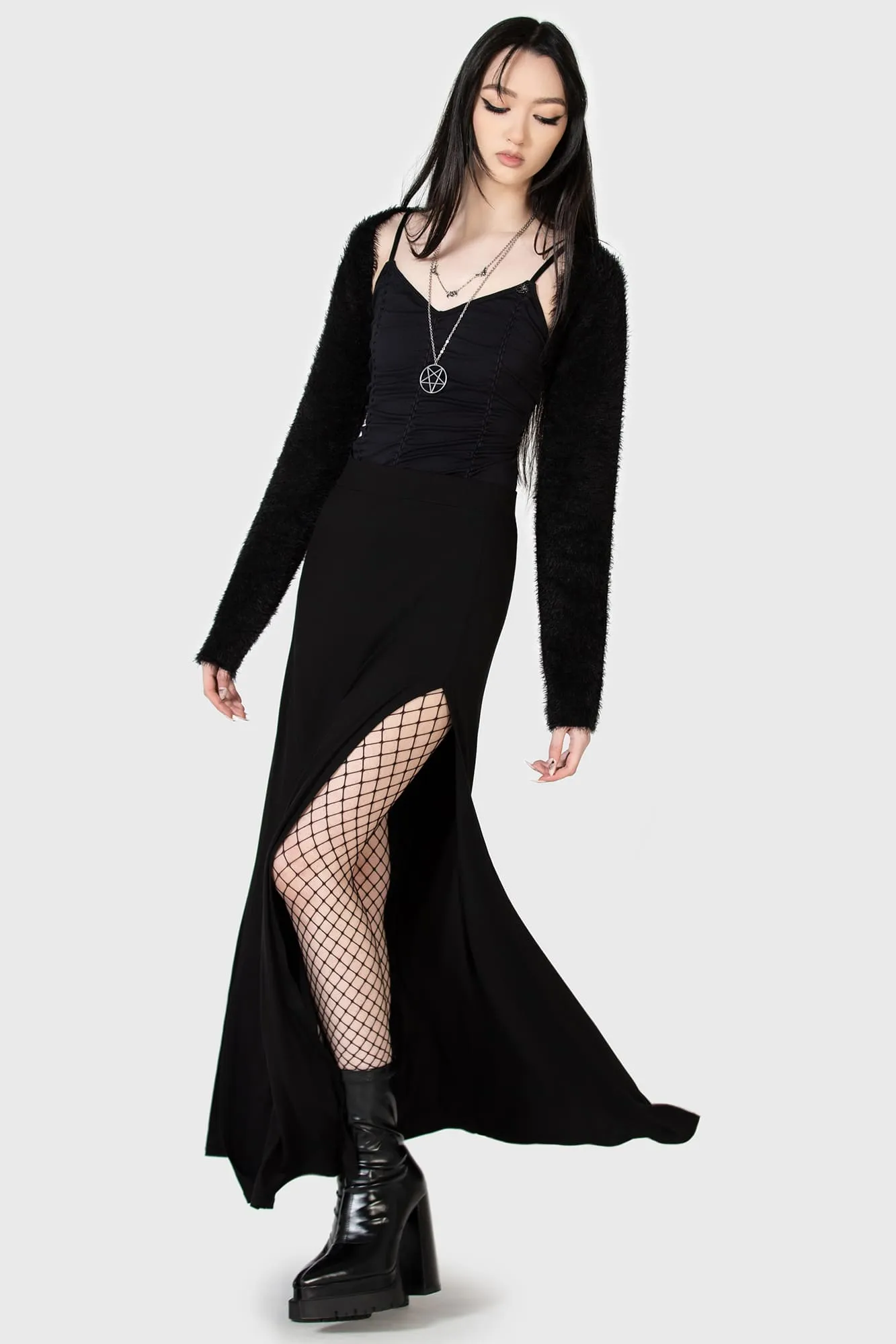 Nocturnal Shade Maxi Skirt sold by Killstar product image thumbnail 3