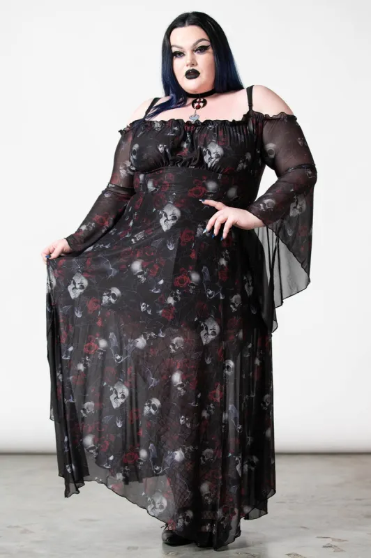 Mystic Meadow Mesh Maxi Dress [PLUS] sold by Killstar