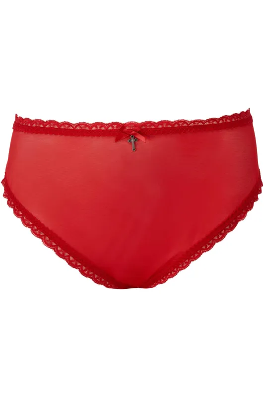 She Bites Lace Panty [SCARLET] [PLUS] sold by Killstar
