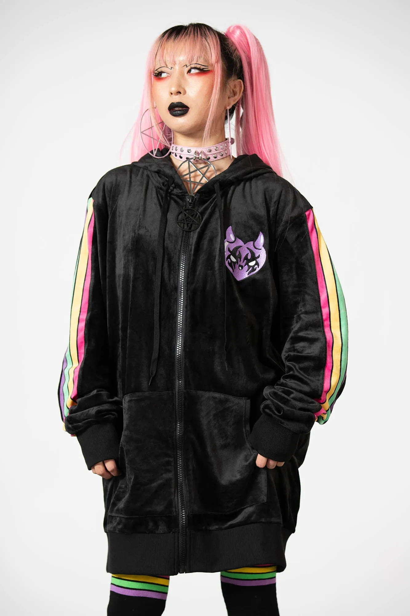 Lounge Wizard Velour Hoodie sold by Killstar