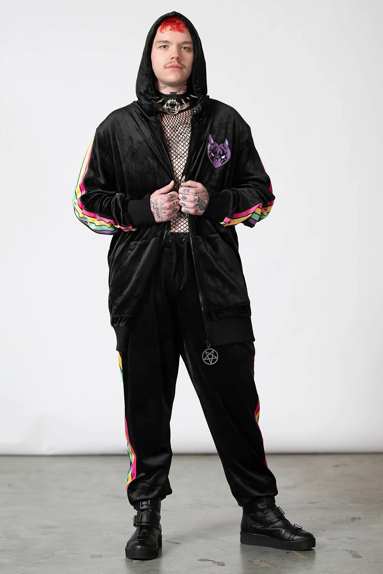 Lounge Wizard Velour Hoodie sold by Killstar product image thumbnail 5