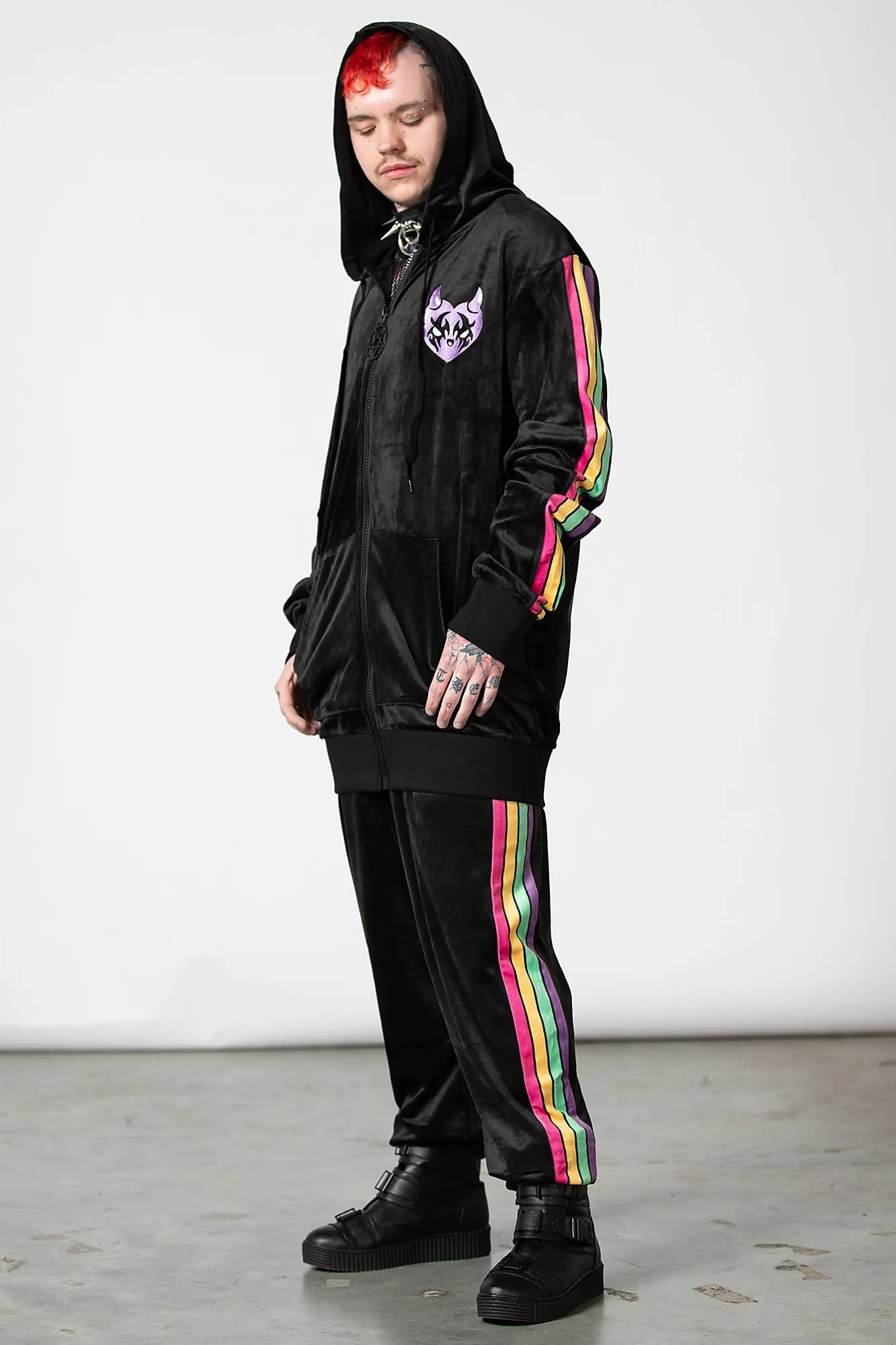 Lounge Wizard Velour Hoodie sold by Killstar product image thumbnail 4