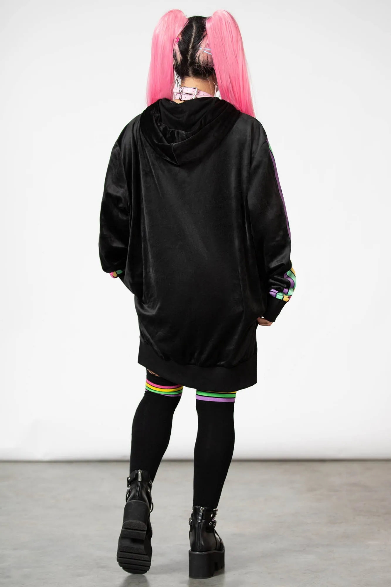 Lounge Wizard Velour Hoodie sold by Killstar product image thumbnail 3