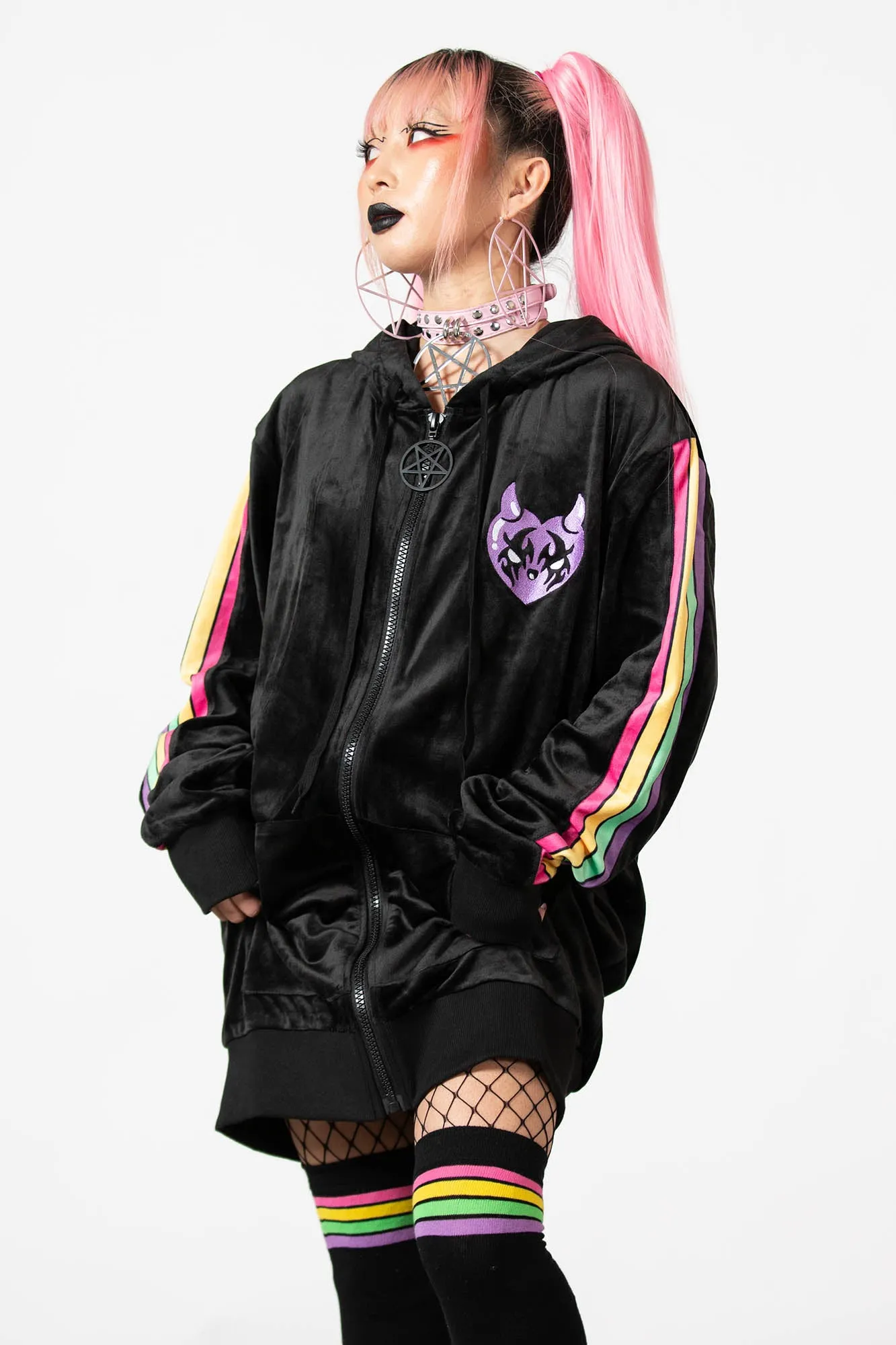 Lounge Wizard Velour Hoodie sold by Killstar product image thumbnail 2