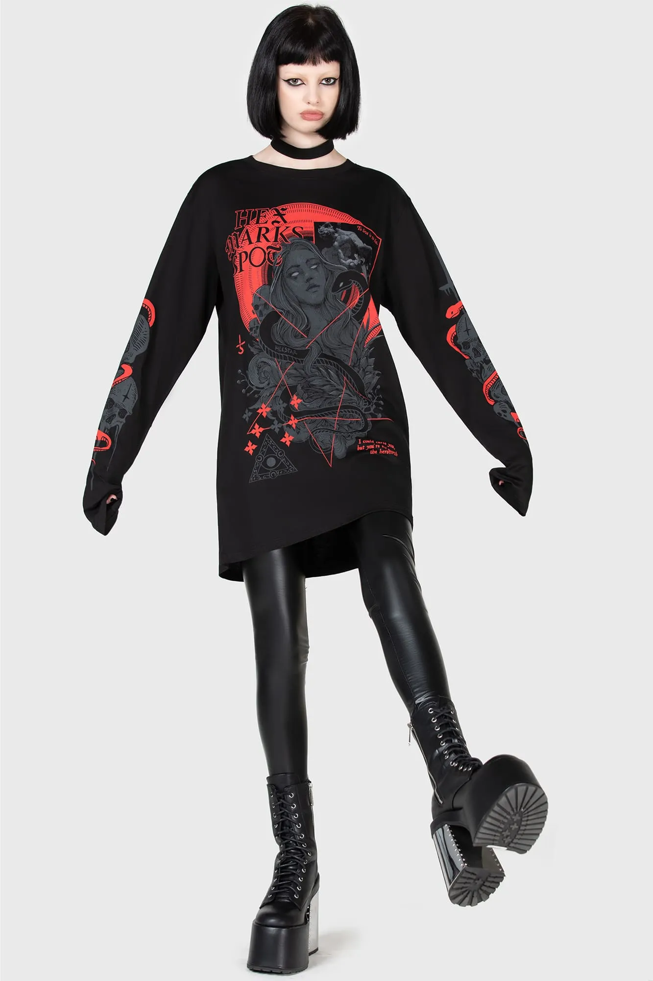 Hex Marks Long Sleeve Top sold by Killstar product image thumbnail 3