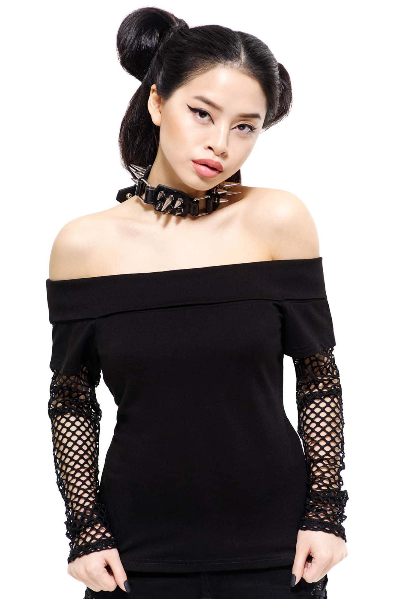 Rebelle Fishnet Top Resurrect sold by Killstar product image thumbnail 2