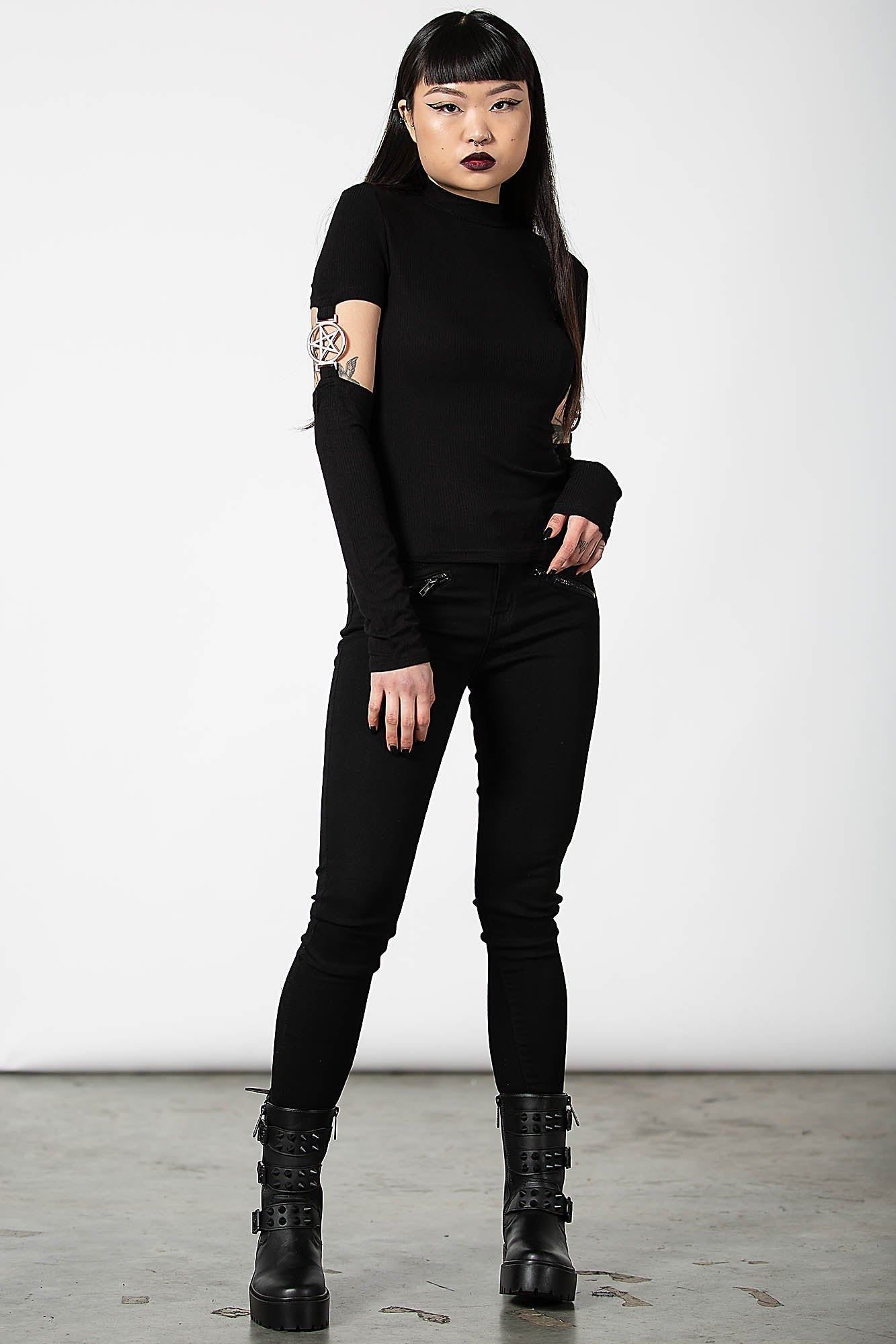 Demoness Crop Top Resurrect sold by Killstar product image thumbnail 4