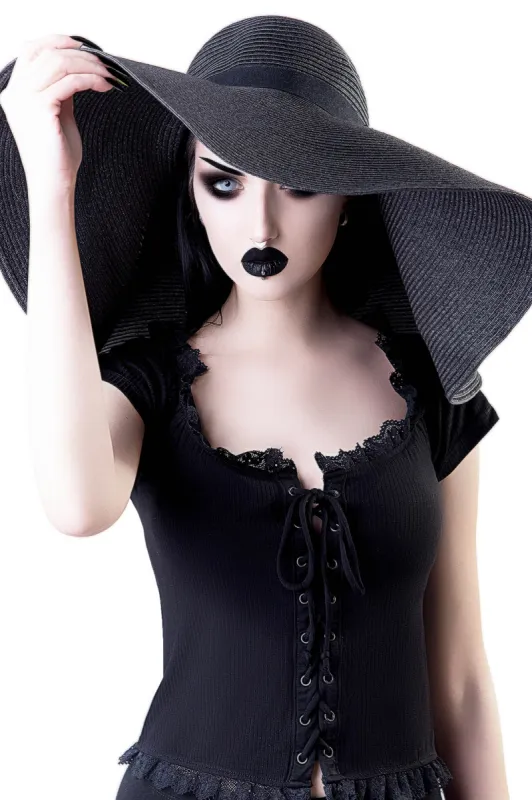 Orbit Sun Hat - Resurrect sold by Killstar
