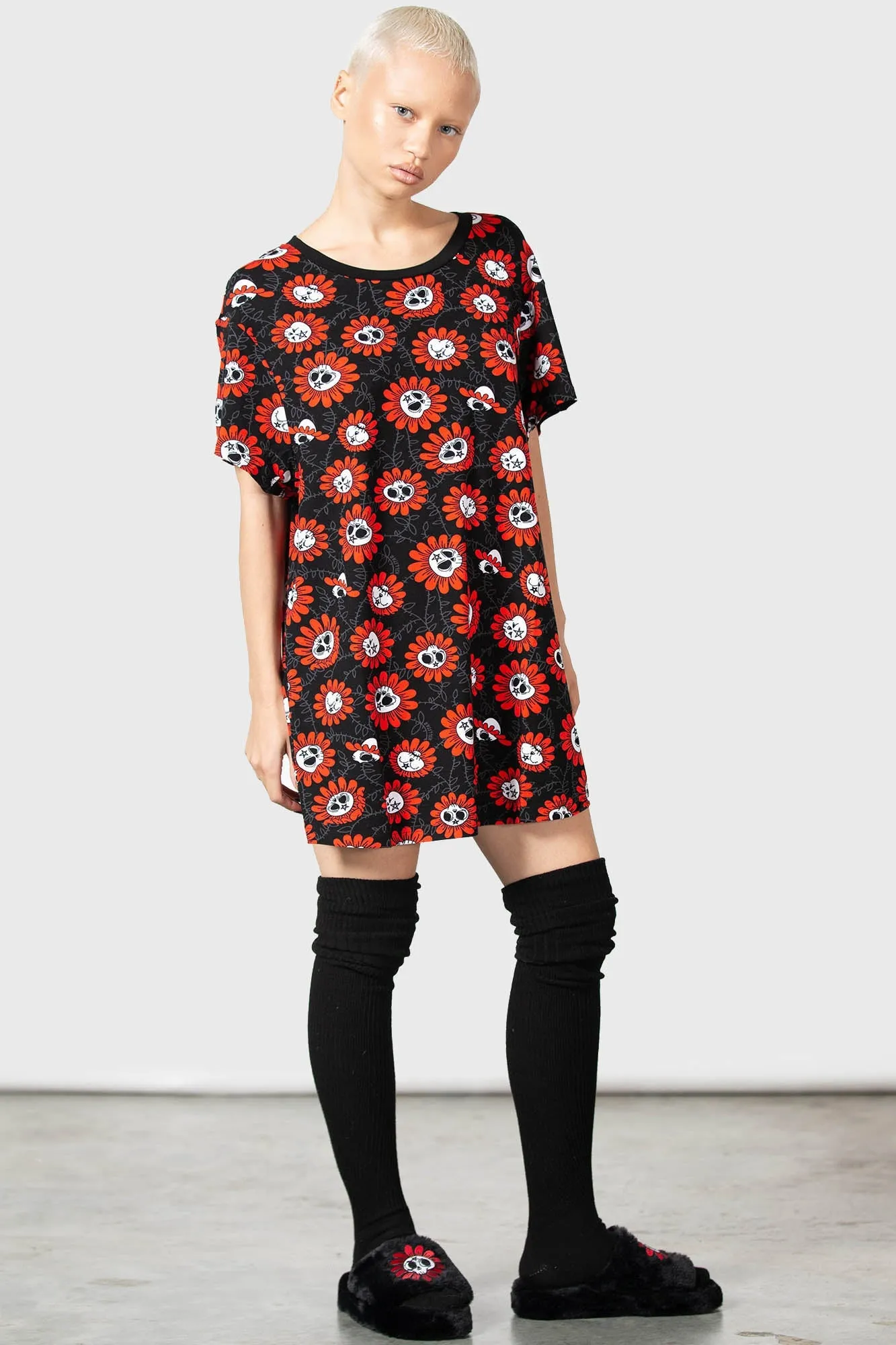 Gloomy Blossom Lounge Shirt sold by Killstar product image thumbnail 3