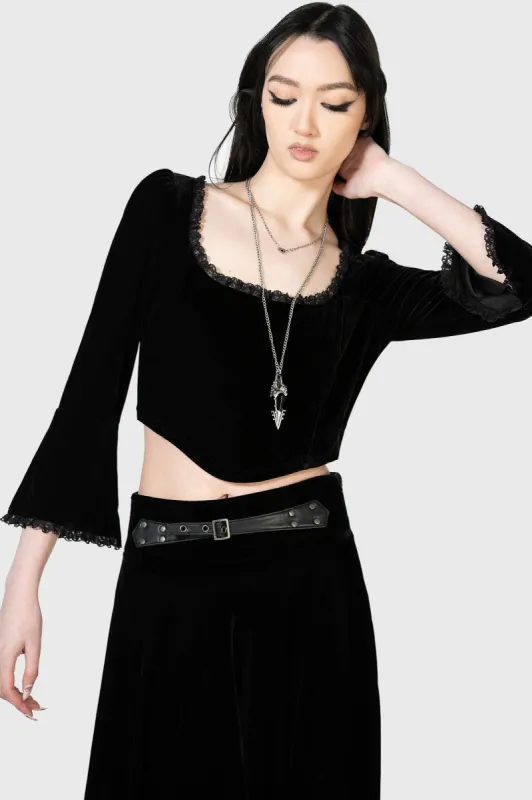 Harietta Long Sleeve Top sold by Killstar